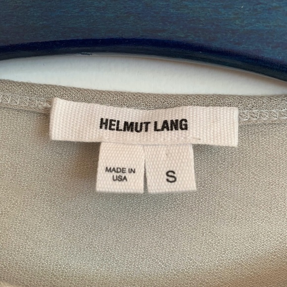 HELMUT LANG Sweater Viscose Cashmere Blend Asymmetrical Black Tan Cream Size S - Picture 5 of 9